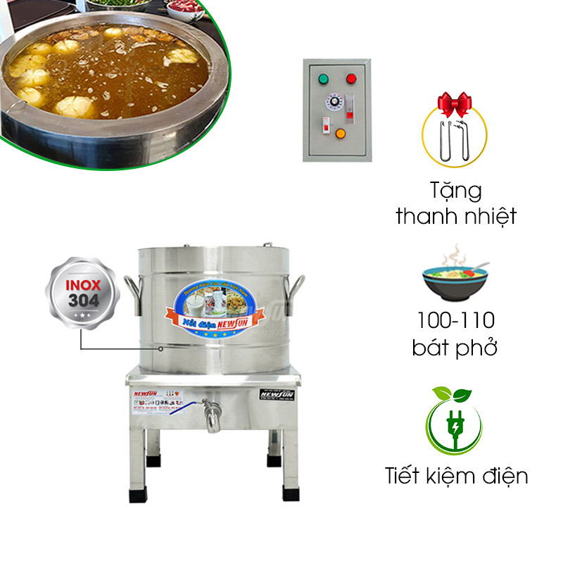 Nồi nấu phở điện liền 40L